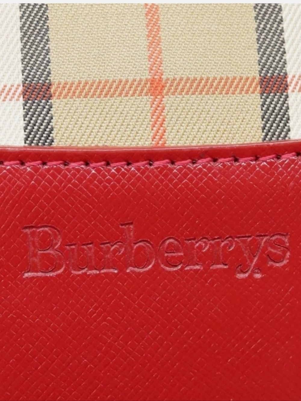 Burberrys Nova Check Tote Bag Canvas Leather Beige Gold Authentic - Picture 11 of 12